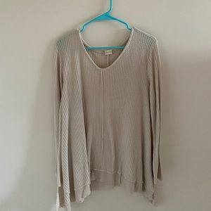 Altar’d State Cream Waffle Top